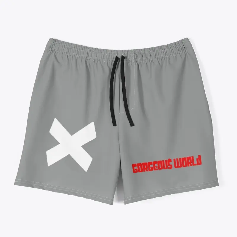 Gorgeous World X swim trunks grey