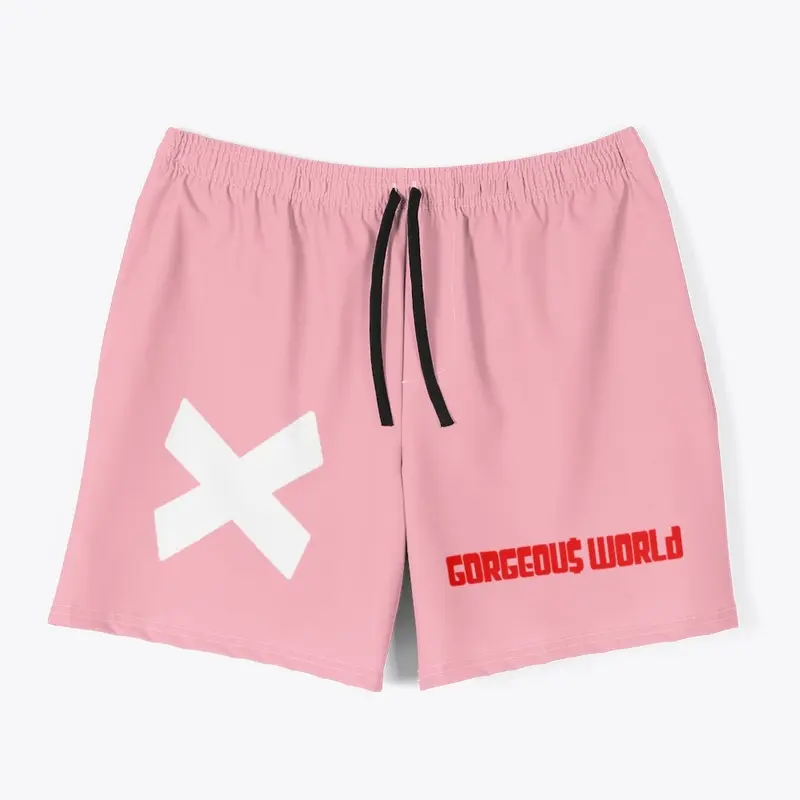 Gorgeous World X swim trunks pink