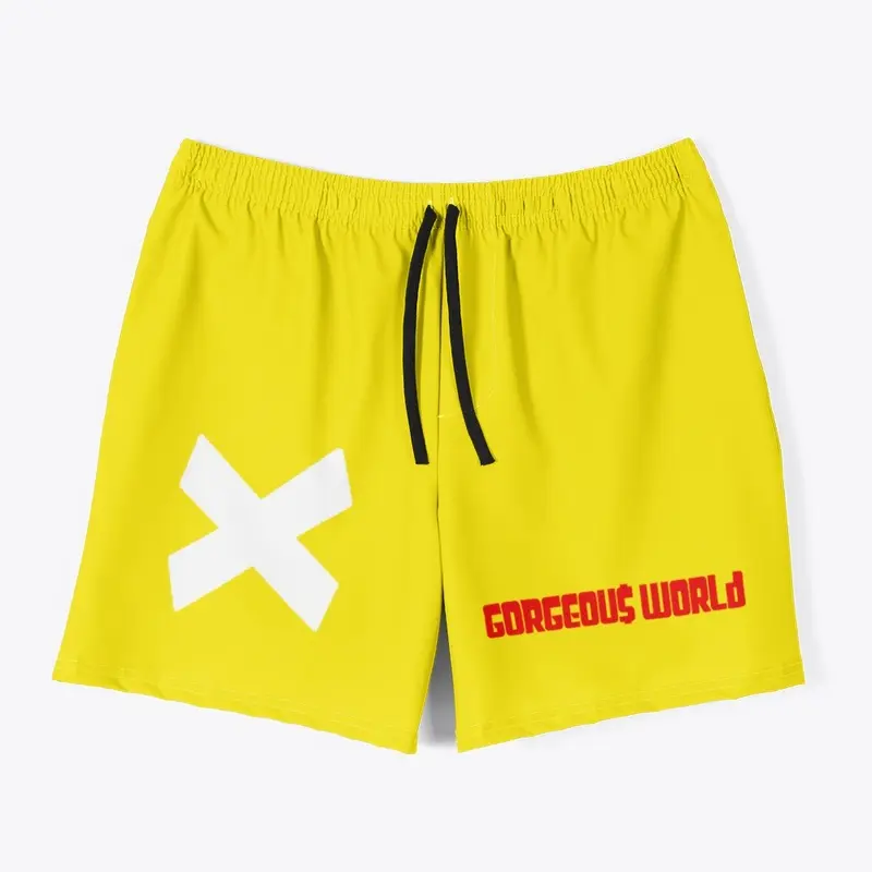 Gorgeous World X swim trunks yellow