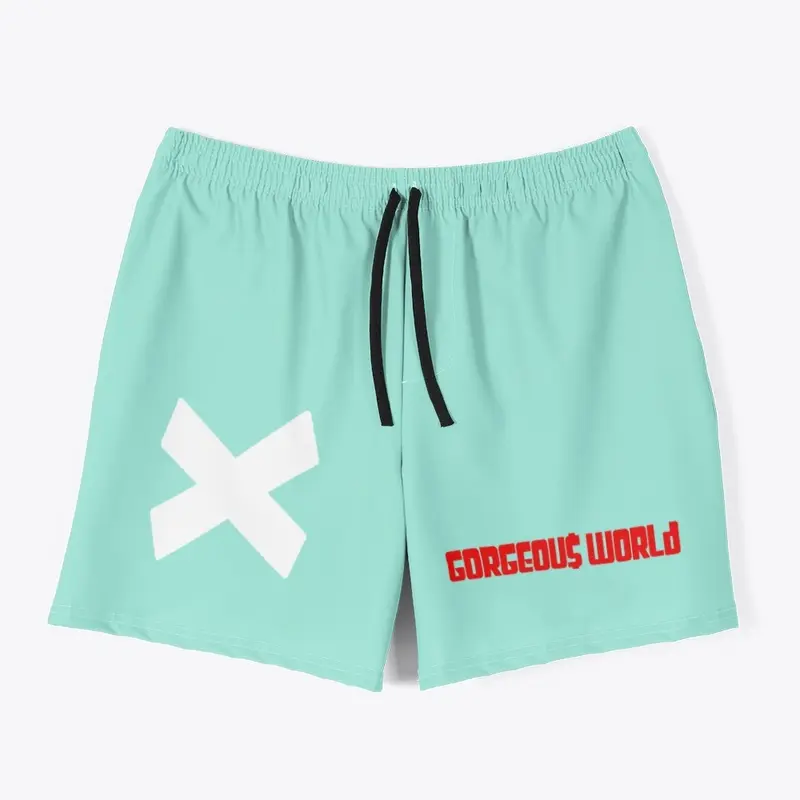 Gorgeous World X swim trunks mint