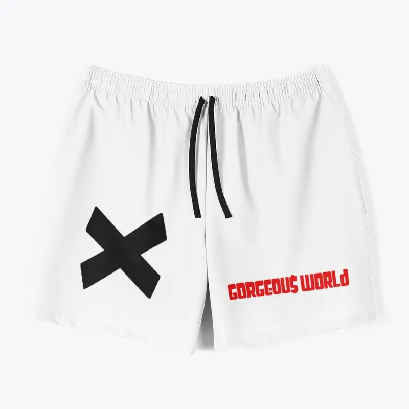 Gorgeous World X swim trunks white